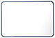 Ellis Soft Corner Metal Rectangular Mirror, Blue, 27"x40"