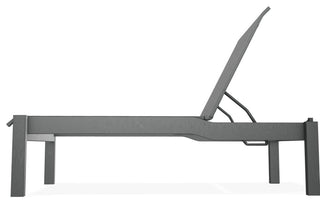 Leeward Sling Stackable Outdoor Chaise Lounge, Collect Charcoal/Graphite
