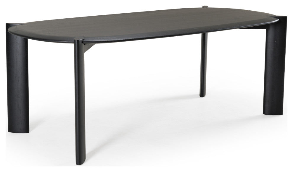 Modrest Steven Modern Black Oval Dining Table