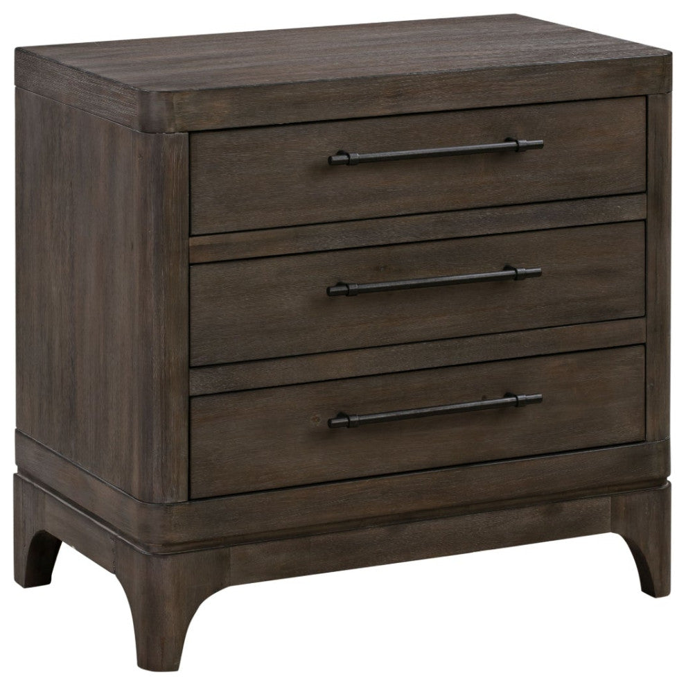 Modus Cicero 5 PC Cal King Upholstered Bed Set w Chest in Rustic
