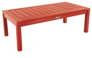 4' Lehigh Bench, Chairs, Conversation Table, 4-Piece Set, Rustic Red