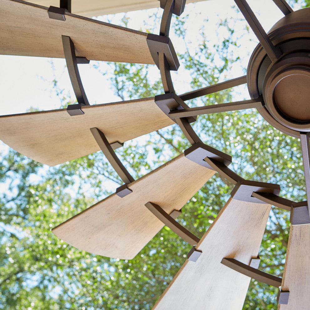 Windmill Transitional Patio Fan, Oiled Bronze