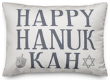 Happy Hanukkah 14"x20" Throw Pillow Cover