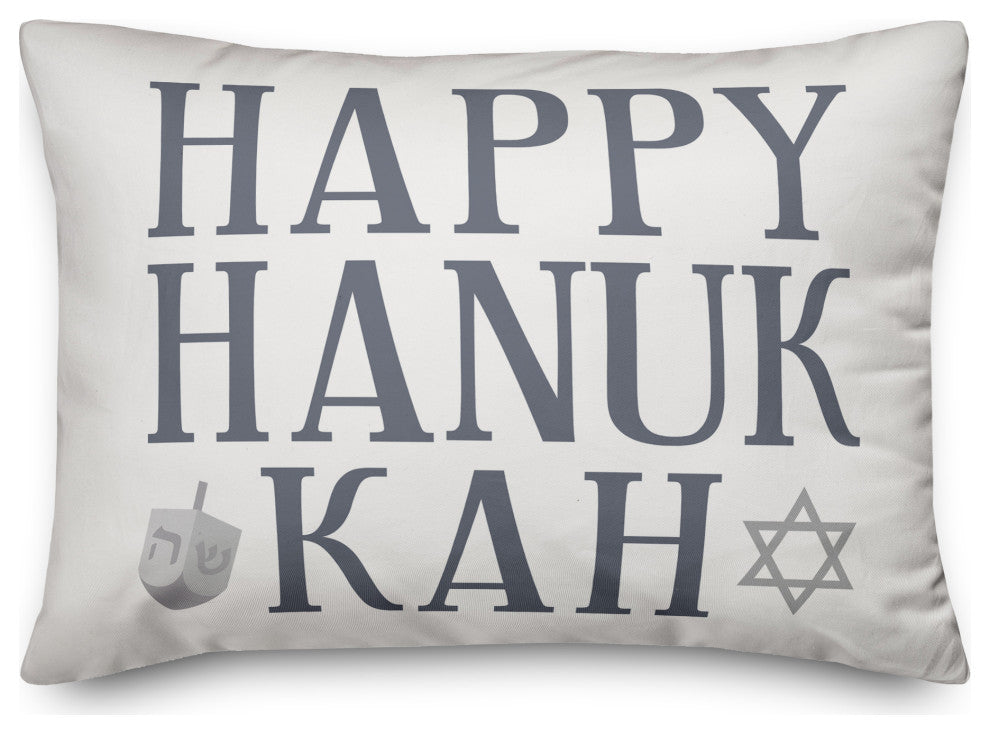 Happy Hanukkah 14"x20" Throw Pillow Cover