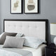 Platform Bed Frame, Full Size, Wood, Black White, Modern Mid-Century, Bedroom