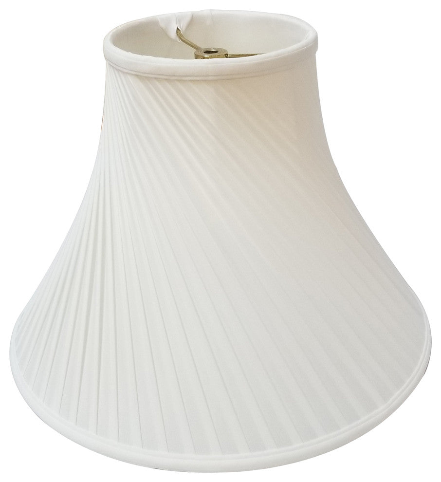 Royal Designs Twisted Pleat Basic Lampshade, Beige, White, 7x16x12