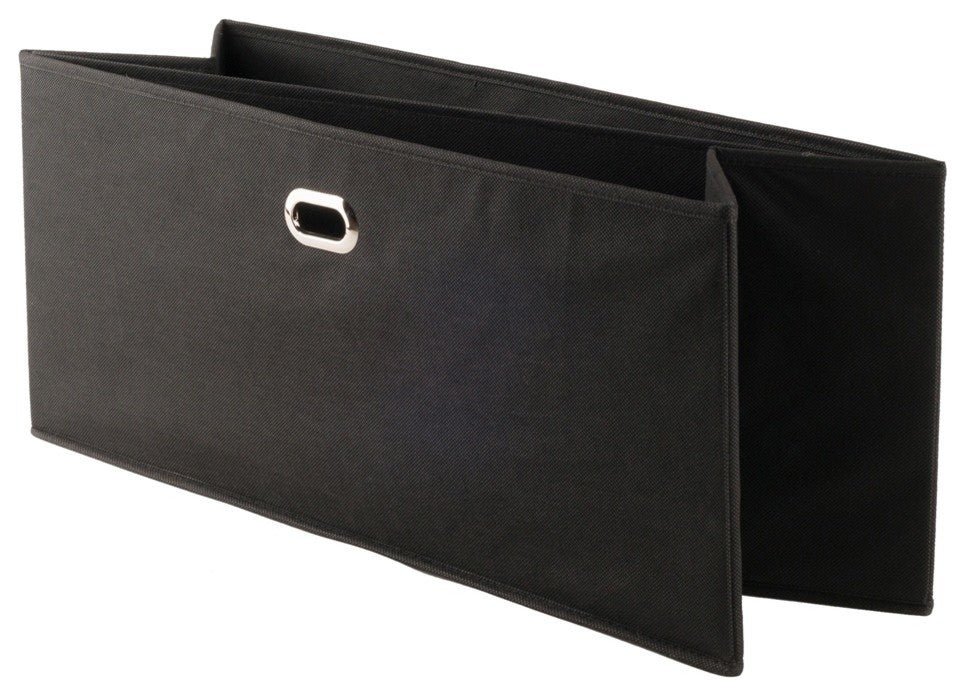 Torino 2-Pc Set Folding Fabric Baskets, Black