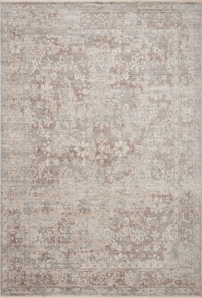 Loloi Sonnet Silver / Natural 7'-10" x 7'-10" Round Area Rug