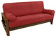 Solid Microsuede Full Futon Cover Set, Cardinal Red