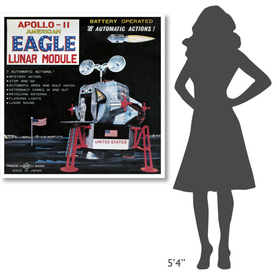 "Apollo-11 American Eagle Lunar Module" Paper Print by Retrorocket, 42"x42"