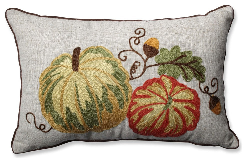 Pillow Perfect Gourdy Harvest Rectangular Throw Pillow