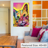 "Tilt Cat" Wrapped Canvas Art Print, 40x26x1.5