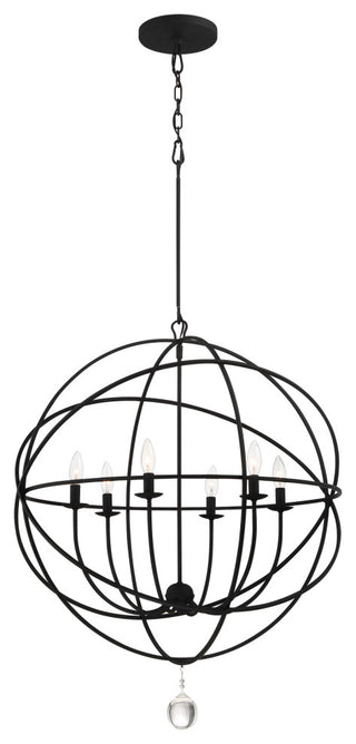 Solaris 6 Light Black Chandelier