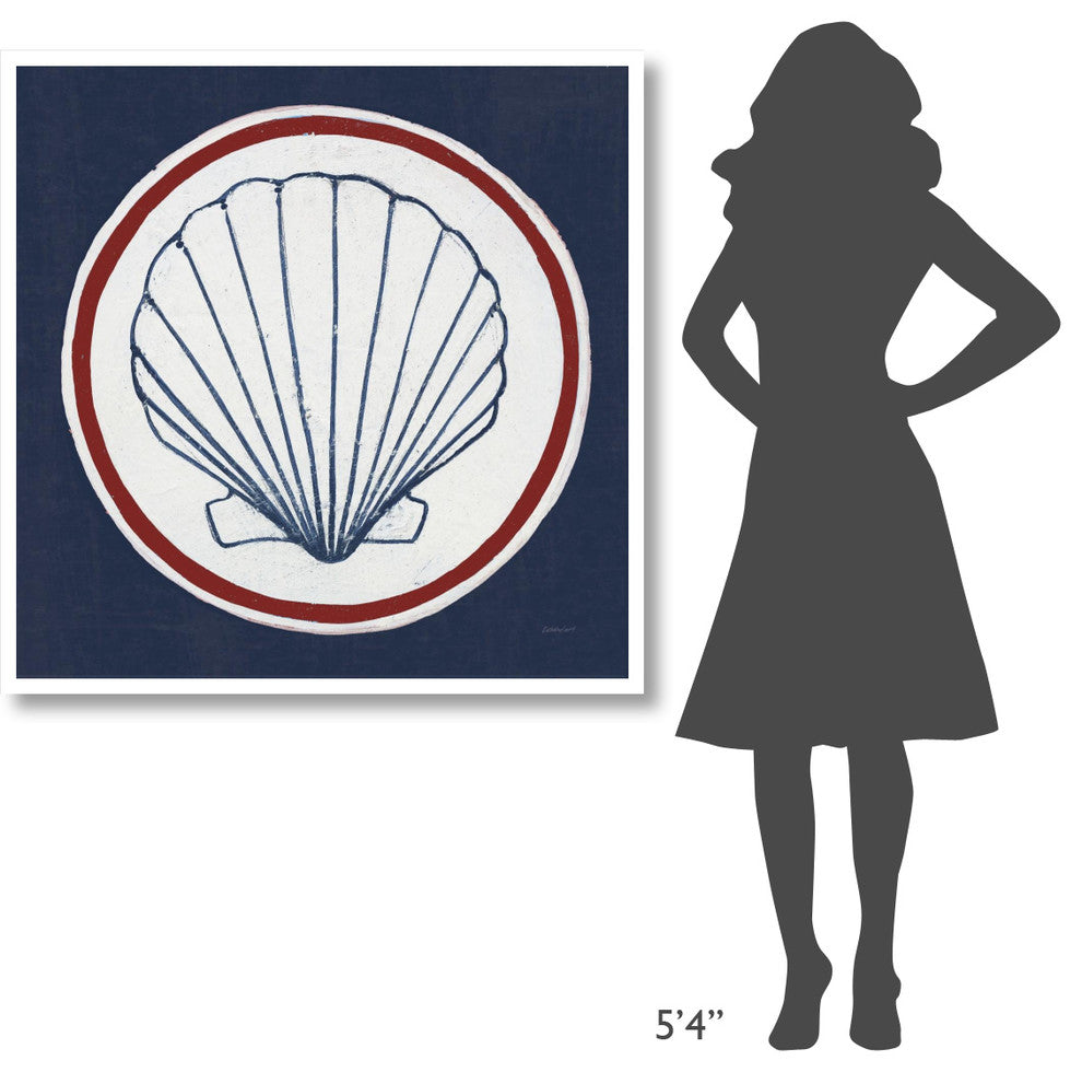 "Summer Shells II Nautical" Digital Paper Print by Kathrine Lovell, 42"x42"