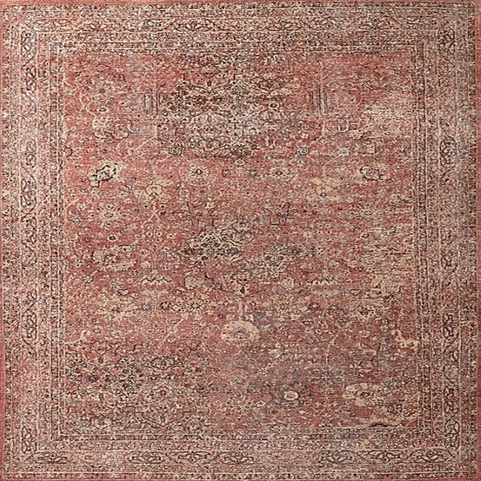 Ahgly Company Indoor Square Mid-Century Modern Area Rugs, 8' Square