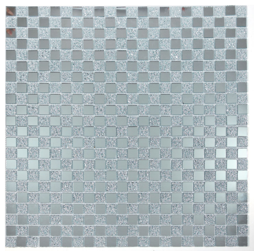 Reflections Glass Mirror 12 x 12 Decorative Square Mosaic Wall Tile