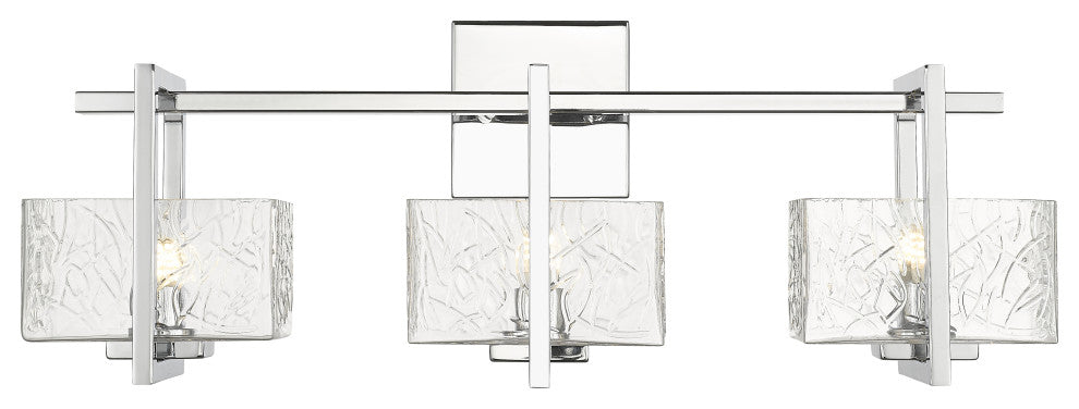 Innovations 312-3W-PC-CL-LED 3-Light Bath Vanity Light, Polished Chrome