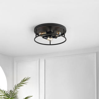 Safavieh Broux 3 Lt 15.75" Flush Mount, Black