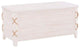 Linon Zana Cedar Lined Storage Chest with Rope Detail in White Distressed Wood