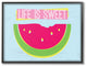 Life is Sweet Watermelon Neon Framed Giclee Texturized Art, 11x14