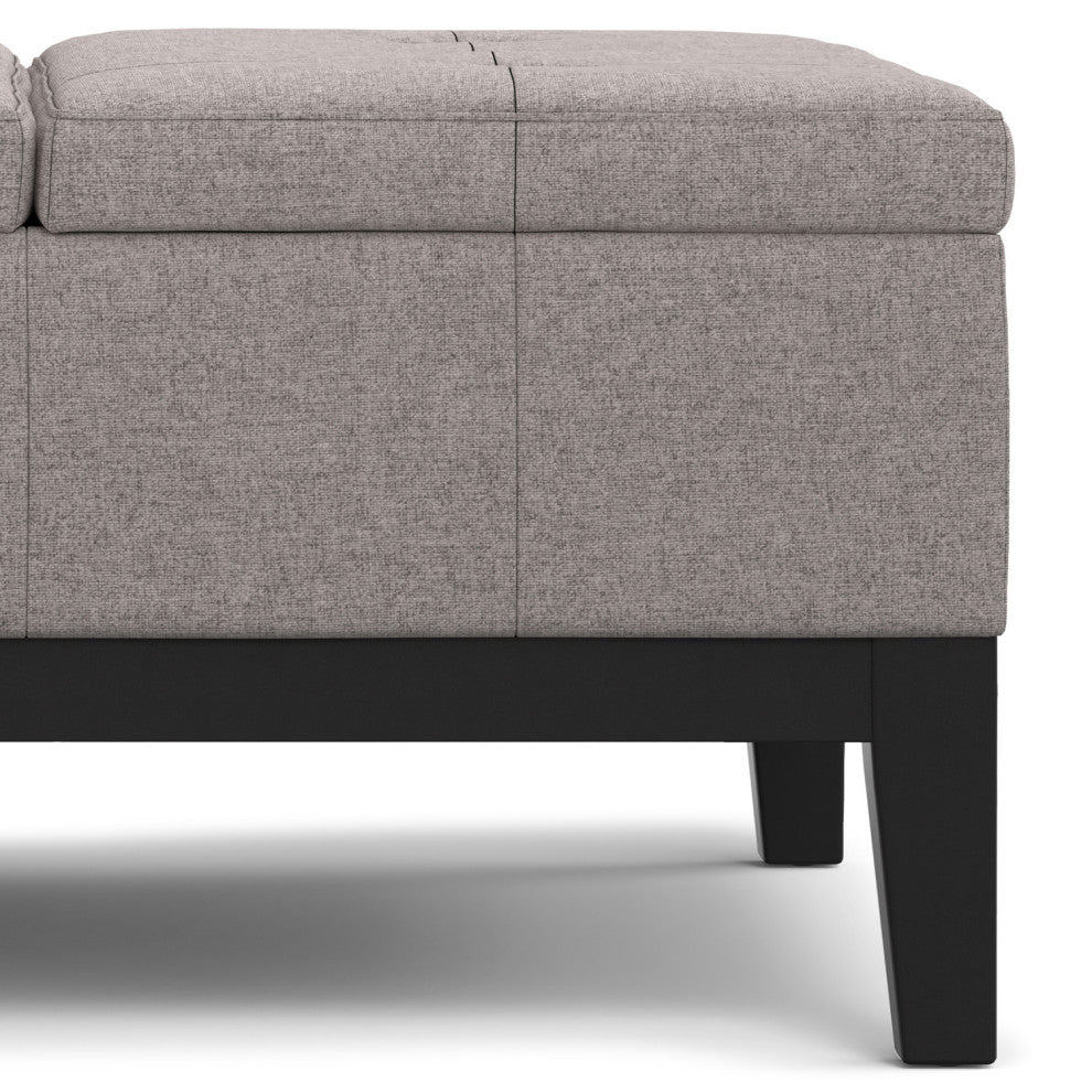 Dover Lift Top Coffee Table Storage Ottoman, Cloud Grey