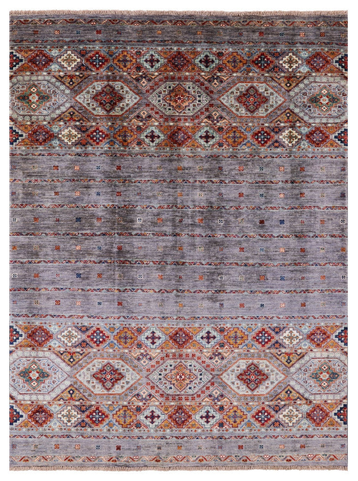 Handmade Khorjin Super Kazak Wool Rug 4' 11" X 6' 7" - Q12379