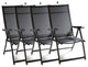 Heavy Duty Adjustable Reclining Folding Chair, Set of 4