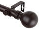 Globe 1" Curtain Rod, Mahogany, 160"-240"