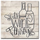 Ready2HangArt 'Wine Thirty' by Ink Letter Love Canvas Art, 20"x20"