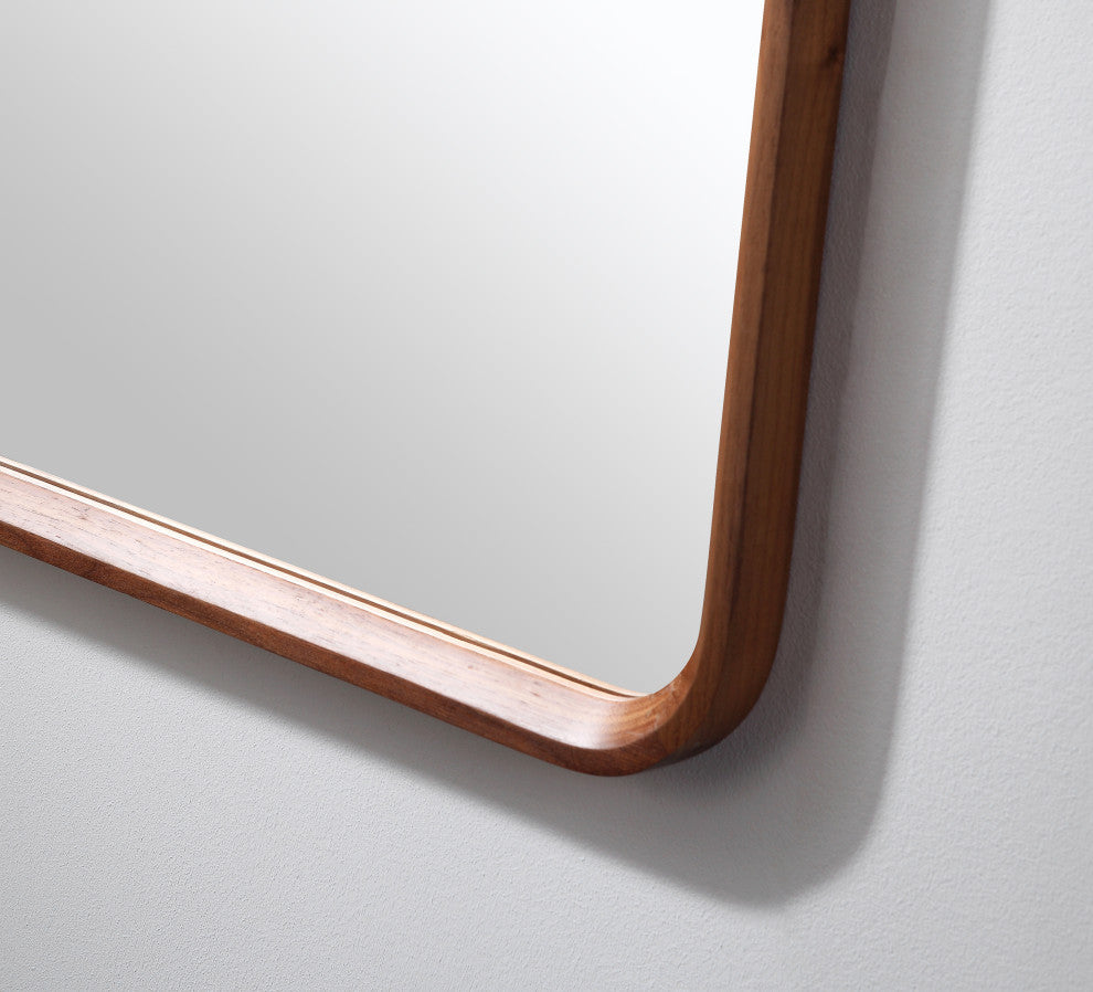 Vela Mirror, Walnut, 24"