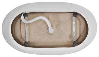 Igor 59" Soaking Bathtub, Glossy White With Brushed Gold Trim