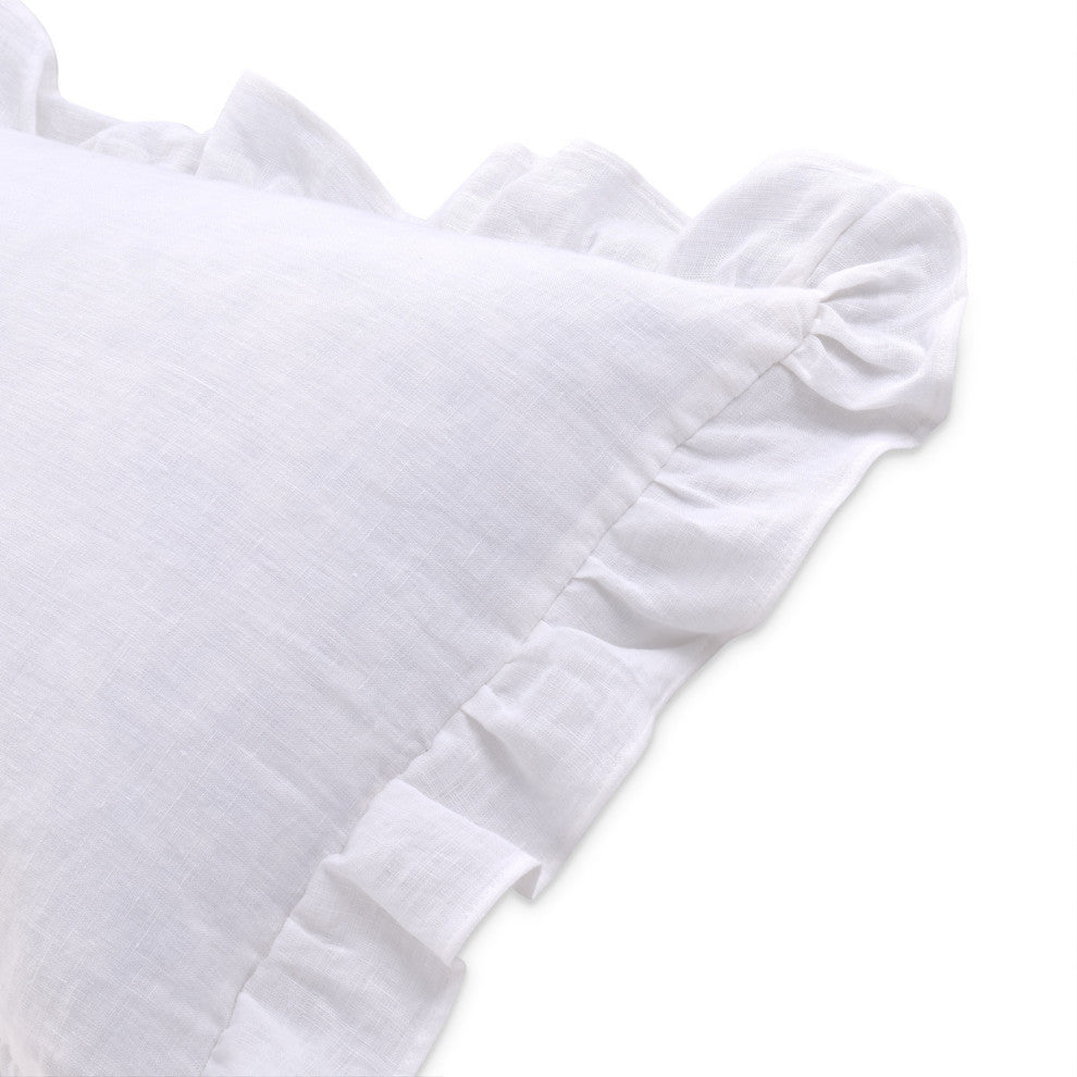 Cherry Hill 6-Piece Queen Linen Duvet Set - White