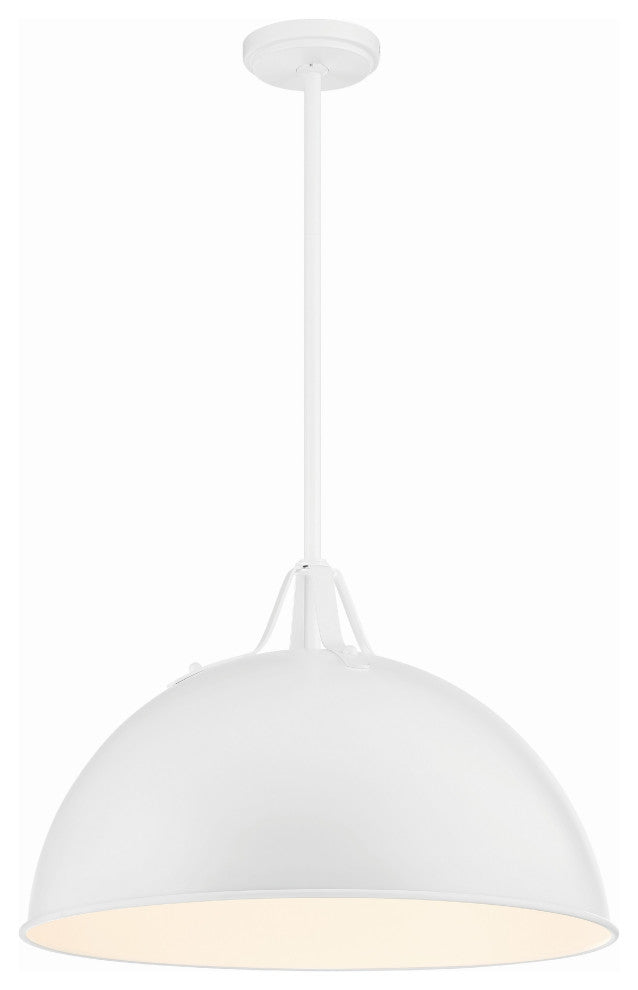 Soto 1-Light White Pendant
