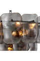 Glass Sheets Tiered Chandelier, Eichholtz Gustave, Smoke