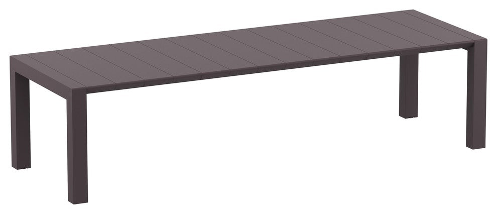 Compamia Vegas XL 102"-118" Extendable Dining Table, Wicker Brown