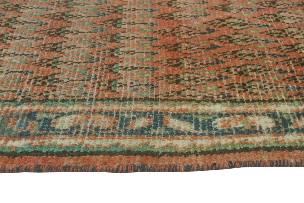 Semi-Antique Ilker Rust/Blue Runner, 3'4x9'7