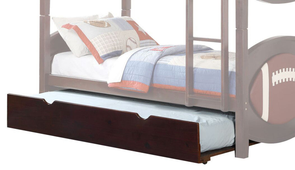 Twin Trundle, Espresso Pine Wood and Plywood Espresso