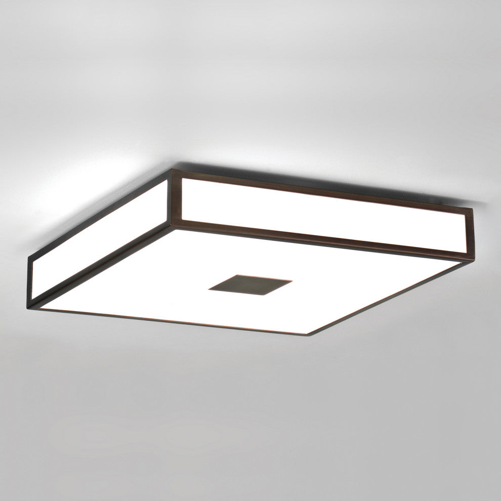 Astro Mashiko 400 Square, Dimmable Bathroom Ceiling Light (Bronze)