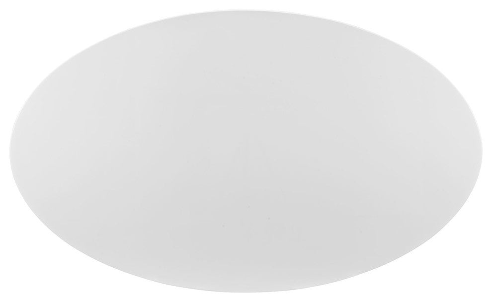 Modern Urban Contemporary Fiberglass Dining Table, White Steel Wood