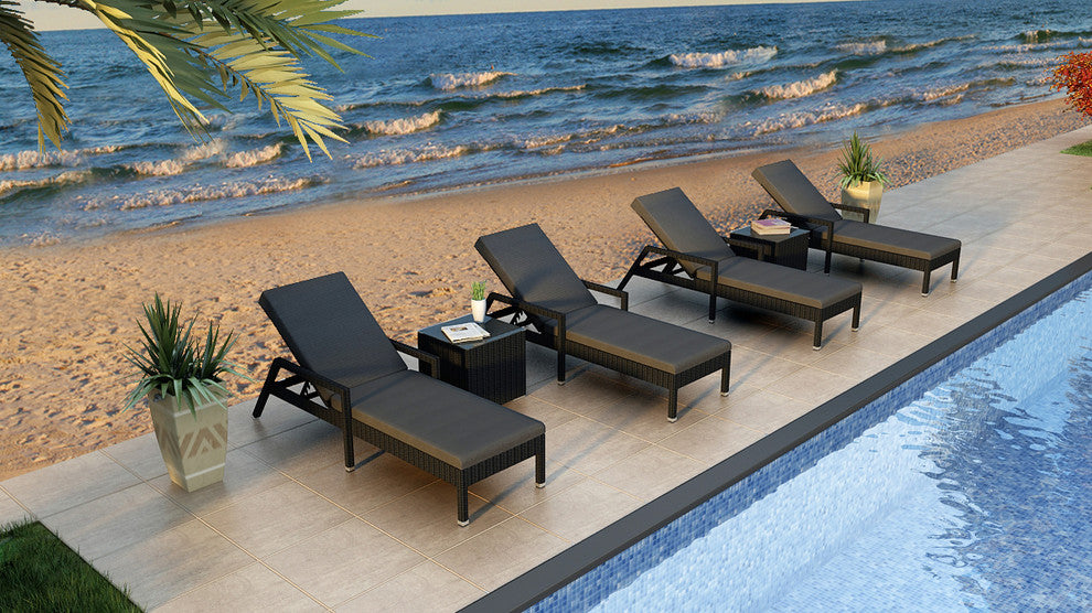 Urbana 6 Piece Chaise Lounge Set, Canvas Charcoal