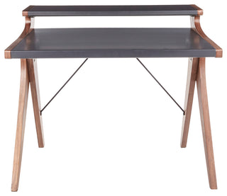 Archer Contemporary Desk, Grey Wood