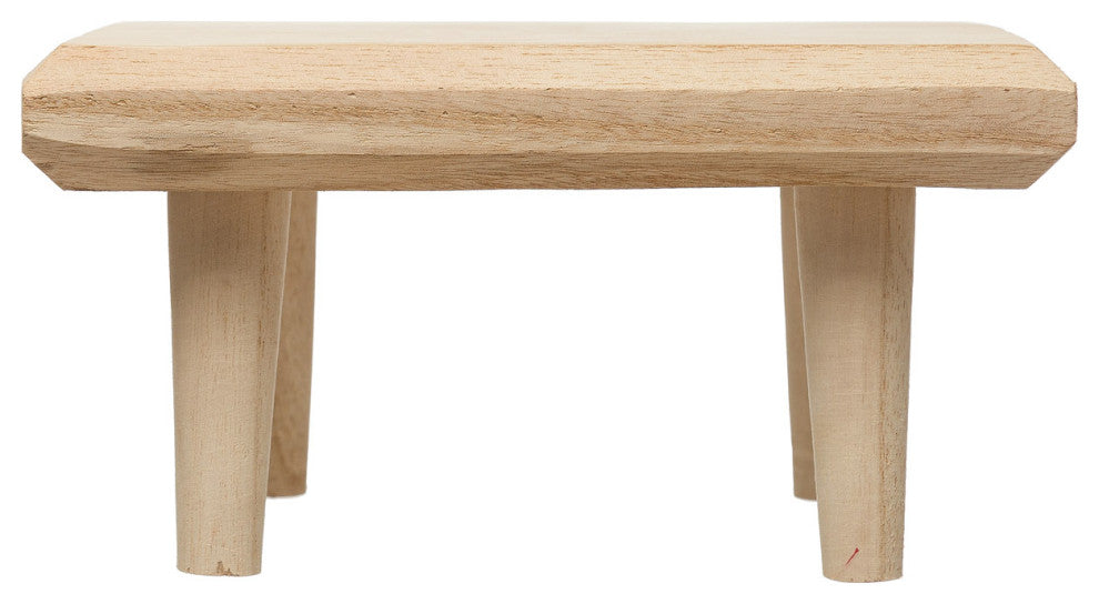Paulownia Wood Footed Pedestal