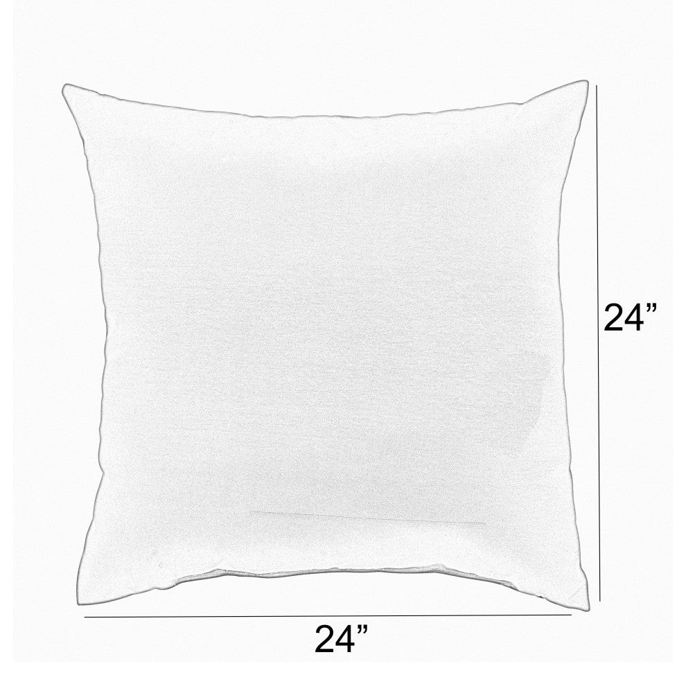 Charcoal Gray Outdoor Corded Pillows, Set of 2, 24x24