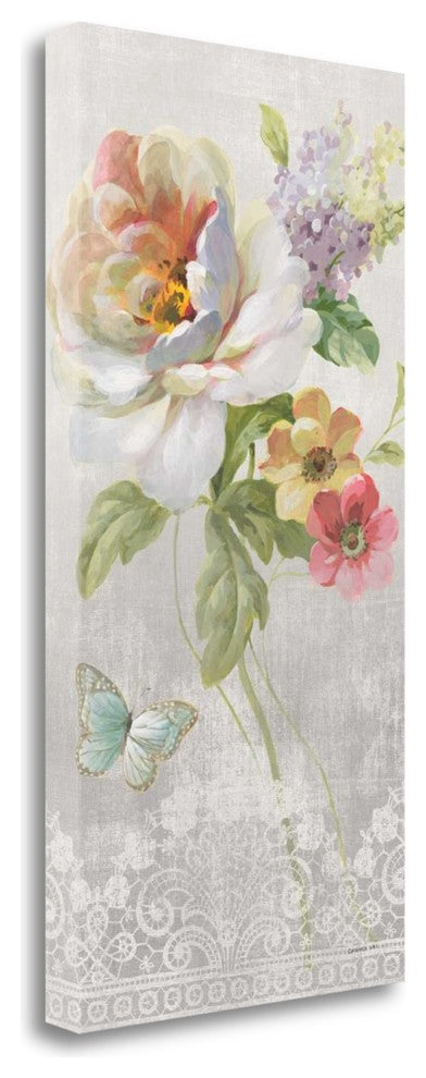 "Textile Floral Panel II" By Danhui Nai, Giclee Print on Gallery Wrap Canvas