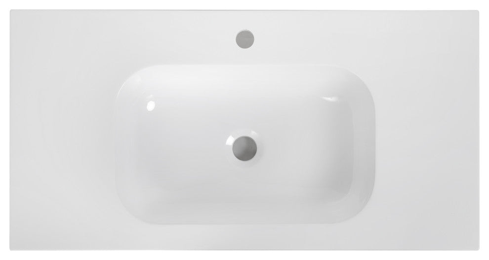 35" Solid Surface Resin Streamline K-1601-35 Vanity Top