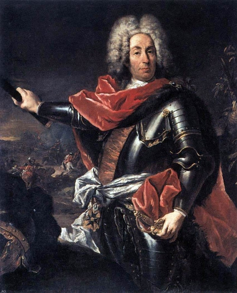 Giovanni Antonio Guardi Portrait of Marshal Matthias Wrapped Canvas, 20"x25"