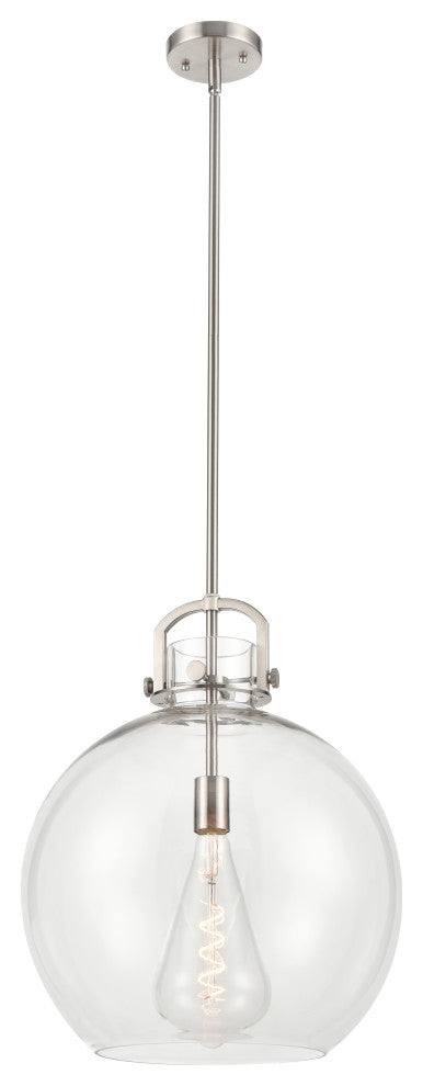 Innovations Lighting 410-1S-SN-16CL Newton Sphere 1 Light 16" Pendant