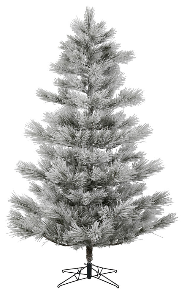 Flocked Alder Long Needle Pine Artificial Christmas Series , Unlit, 10'