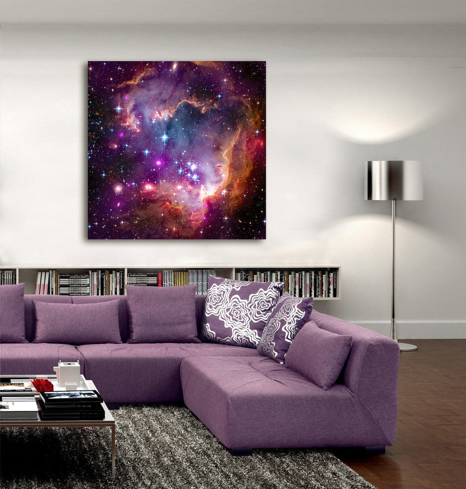 Epic Graffiti "Magellanic Cloud" Hubble Space Telescope Giclee Canvas, 12"x12"