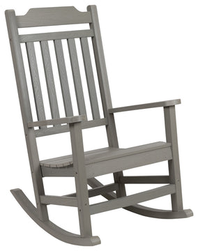 Winston All-Weather Poly Resin Rocking Chair in Gray